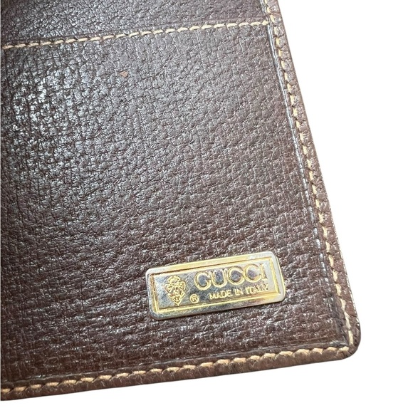 GUCCI Coated Canvas Monogram Checkbook Wallet - Brown - Picture 4 of 9